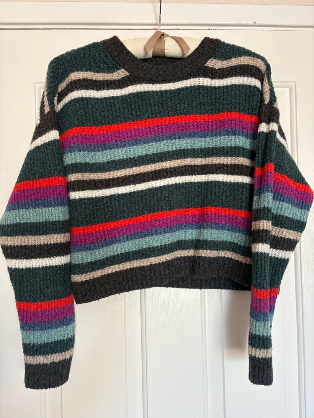 American Eagle Striped Crewneck Sweater